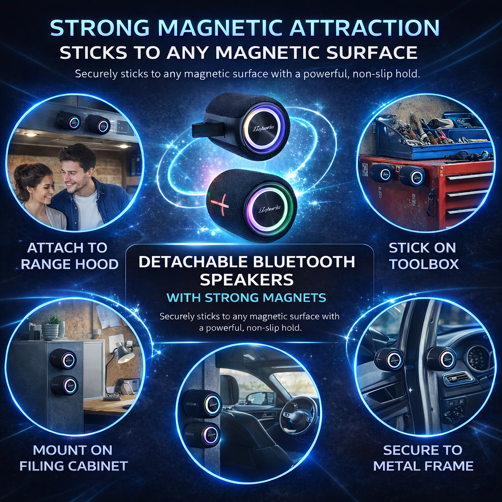 Magnetic Dual Splittable Speaker